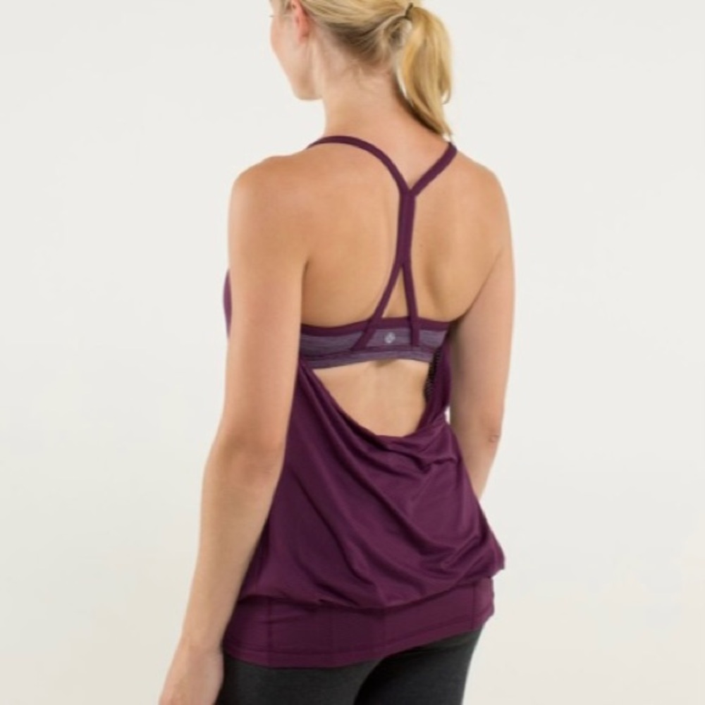 Lululemon C.Y.B Tank Plum Wee Are from Space Size 4 Racerback Tank Top